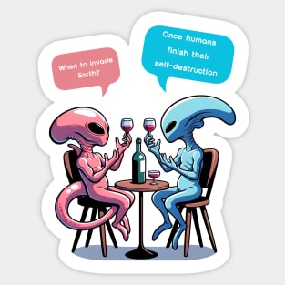 alien talk Sticker